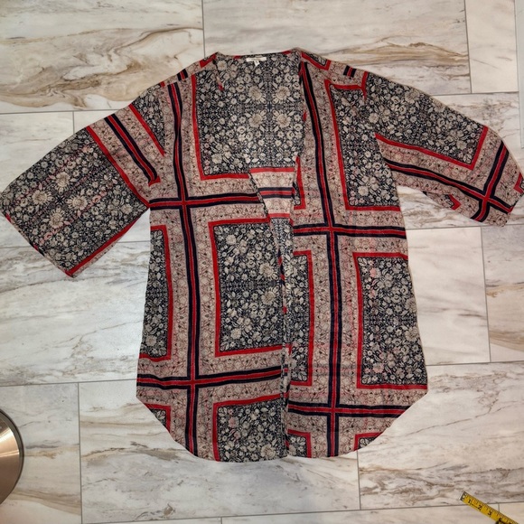 Maurices Boho Floral Print Kimono Cardigan S/M Open Front Lightweight - Picture 2 of 8